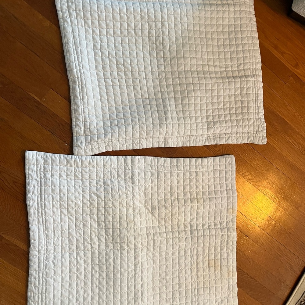 White Quilted Pillow Shams